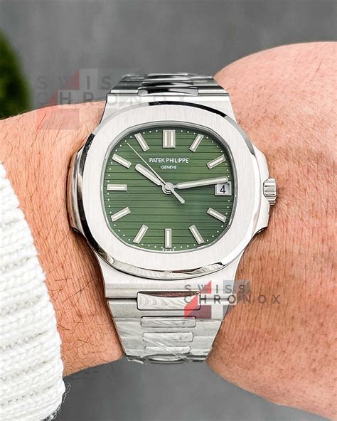 patek philippe green face|patek nautilus 5711.